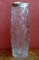 Crystal vase with silver finish