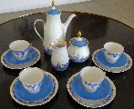 Blue set with 4 cups