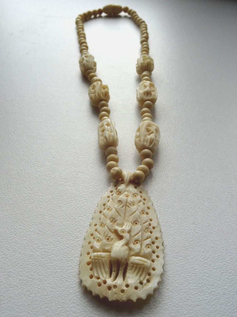 Commissioned Mixed Bone Elephant Amulet Multi-Strand Statement Necklac – XO  Gallery