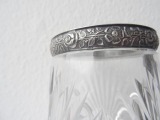 Хрустальная ваза с серебряным горлышком