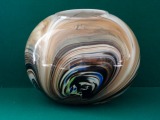 Latvian glass - Round vase