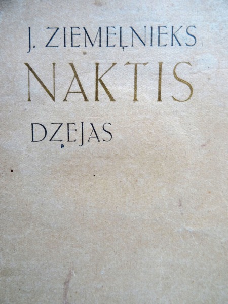 J. Ziemeļnieks - Naktis. Dzejas, 1930-tie gadi, Valters un Rapas A/S izdevums