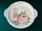 RKF - plate with roses, porcelain, 1940-1941s, 28x31 cm