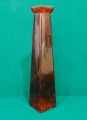 Red glass vase