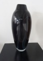 Black glass vase, height 43 cm