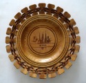 Декоративная деревянная настенная тарелка "Рига". 20 век вторая половина