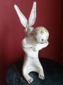 N. Laminska ( 1950 ) Easter bunny. Ceramics, 20th century 2nd half, h 26 cm