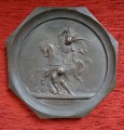 Medallion - Battle of Brienne in 1816. Model author Fedor Petrovich Tolstoy (1783-1873), copper, 18.
