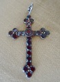 Garnet cross. 1890, jewelry alloy