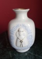 RPR Riga - Vase with folk girl. Porcelain, Gilding, 1970s, h 12 cm