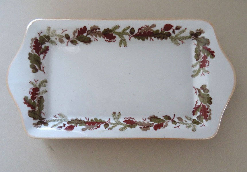 RPR - Servējamais šķīvis. Porcelāns, dekorējums, gleznojums, 1980-tie gadi, 20,5x11 cm