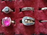Silver ring set. Different purities