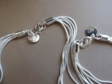 Bracelet and necklace with heart, silver, 34 yr.