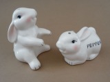 Utensils for salt and pepper "Hares". Porcelain