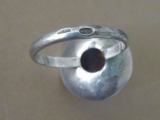 Sterling silver ring with amber, purity 925, weight 4,60. g.