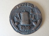 Table medal - Baltic club. Riga. 1990. Bronze, d 10 cm