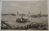 Postcard - Riga. Agenskalns boat dock
