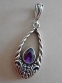 Silver pendant with amethyst, purity 925