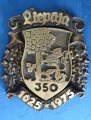 Two-part anniversary emblem - Liepaja 925-1975