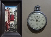 Картина "Старая Рига" + карманные часы