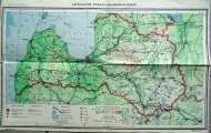 Карта физической географии Латвийской ССР