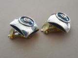 Серебряные клипсы из циркониями