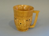 Wooden mug, h 9 cm