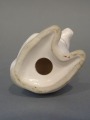 Sivēns ar rozā ausīm. Porcelāns, apgleznojums, h 8 cm
