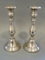 A pair of candlesticks, Europe, metal, 20th cent. 1st half, h 22cm