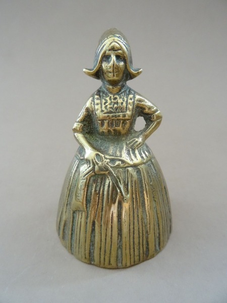 Bell - Lady with the knitting. Bronze, England