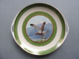Kuzņecovs - Šķīvis ar ērgli. Porcelāns, 26,5x28,5 cm