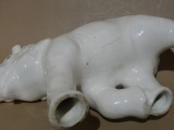 Zilonis, porcelāns, h 15x22,5 cm