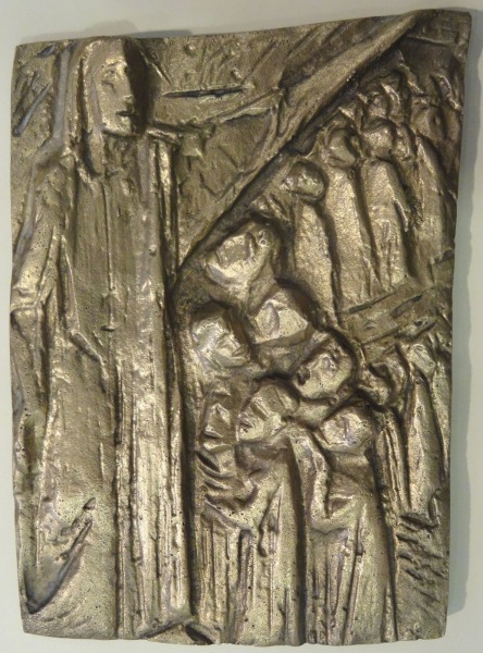 Mākslinieciskais lējums - Sludināšana, bronza, 13x9 cm