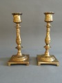 Bronze candlesticks h 17 cm