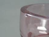 Ilguciems Glass Factory - Pink vase, 19x8,5 cm