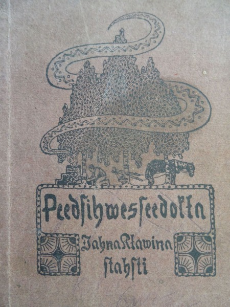 Stories by J. Klavins. Book cover by J. Jaunsudrabinsh