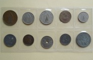 Coin set of 10 pieces.