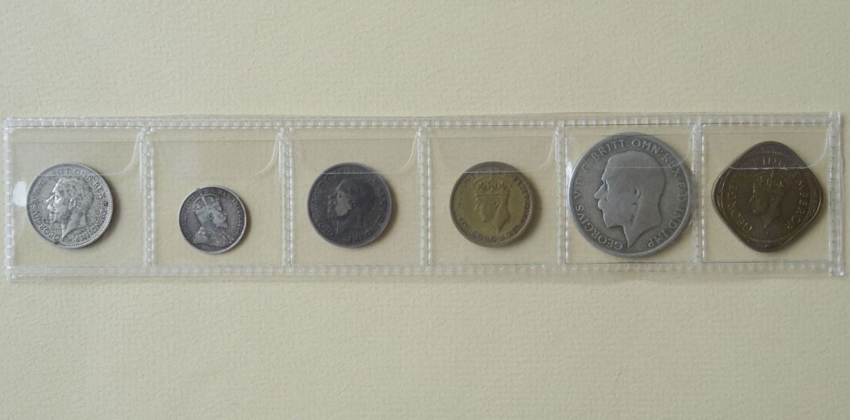 Coin Set 6. pcs. One coin is silver