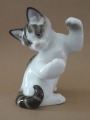 Rosenthal - Kaķis ar paceltu ķepu. Porcelāns, h 14 cm