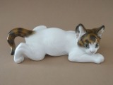 Rosenthal Rose collection - Sleeping cat. Porcelain, 5.5x17x8 cm