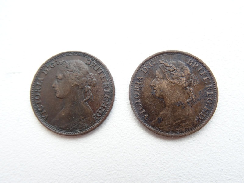 Старинные Викторианские монеты 2 шт.