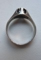 Серебряное кольцо с муассанитом, размер 18 мм