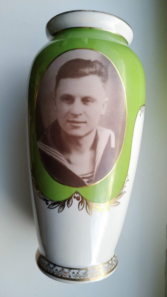 PFF - Vase "Sailor" 1 grade, porcelain, 1940-50s, h 22 cm