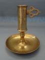 Bronze candlestick with handle, h 11 cm
