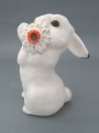 LFZ - Zaķis ar ziedu. 1960-tie gadi, porcelāns, h 9 cm