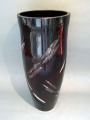 Ilguciems glass factory - Rubin colored vase, h 28 cm