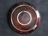 Latvijas keramika - Sienas šķīvis. 1970ie gadi, keramika, d 43 cm