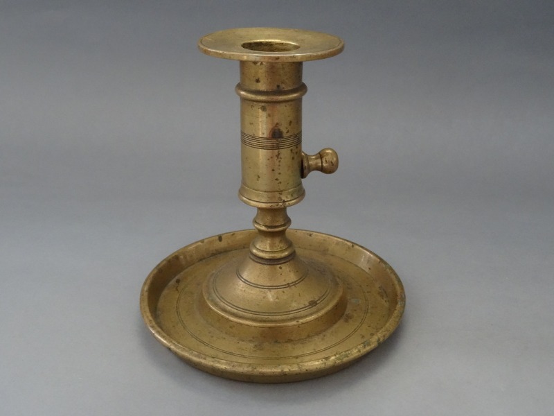 Bronze candlestick h 13 cm