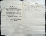 Паспорт Видъ 1851 г.