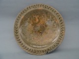 Тарелка 30-х годов, керамика, инициалы Г.П. d 26,5 см